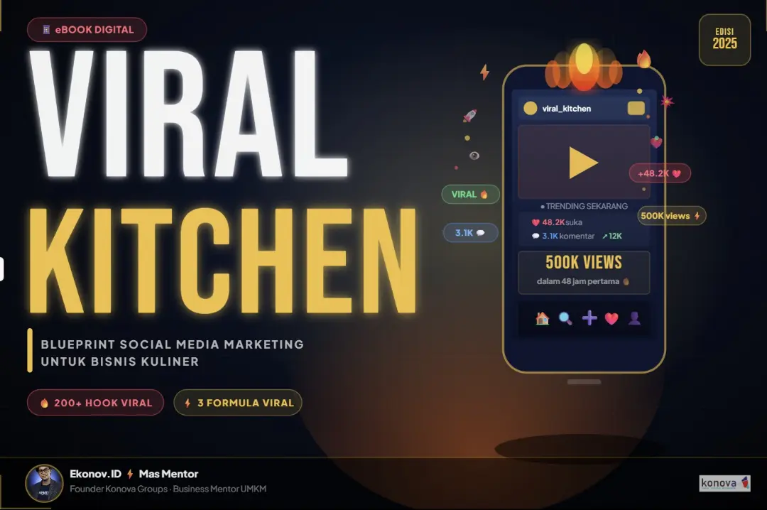 E BOOK PREMIUM : VIRAL KITCHEN - Dari Dapur Sepi ke Antrian Panjang — Strategi yang Sudah Terbukti